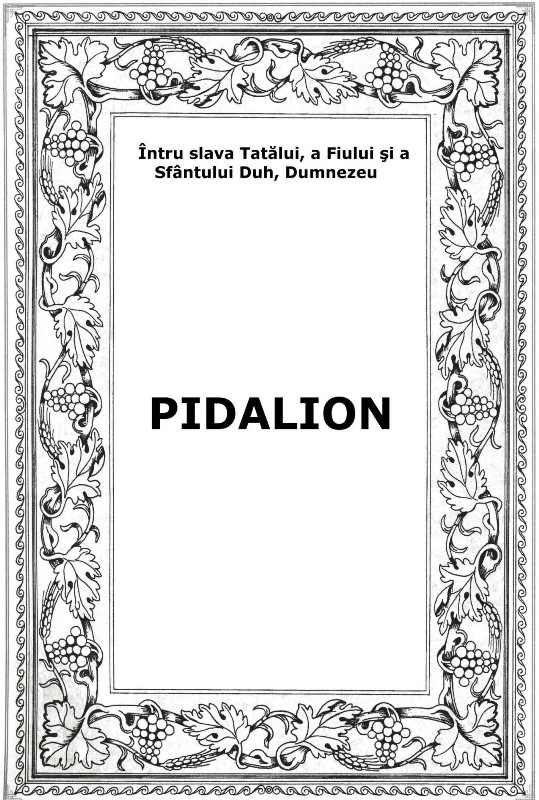 Pidalion - Prima pagina